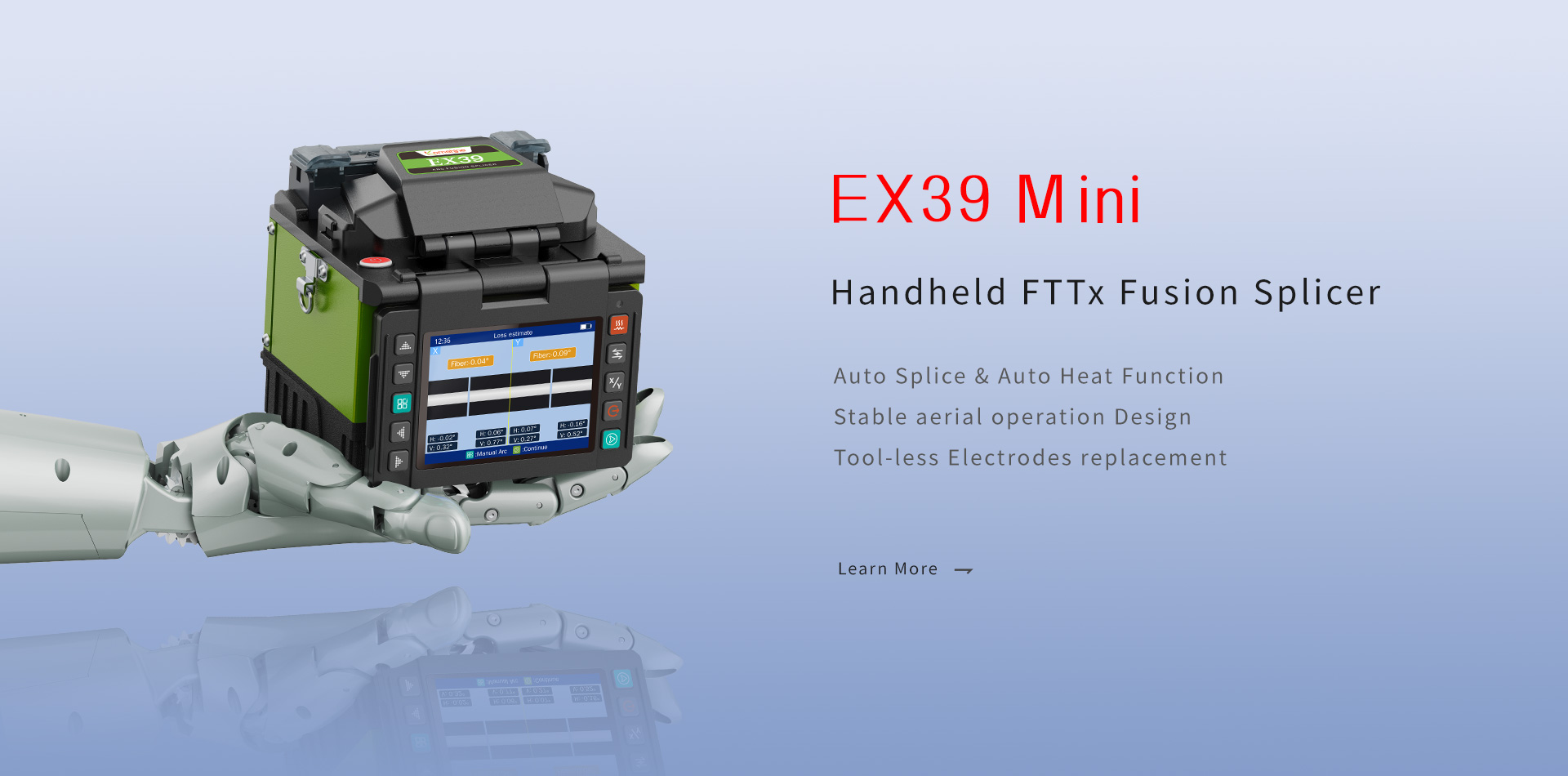 EX39 Mini Handheld FTTx Fusion Splicer,splicer price,optical splicer,fiber fusion splicer,mechanical splicing,fiber optic splicing machine,fiber splicing machine,máquina de fusão de fibra óptica