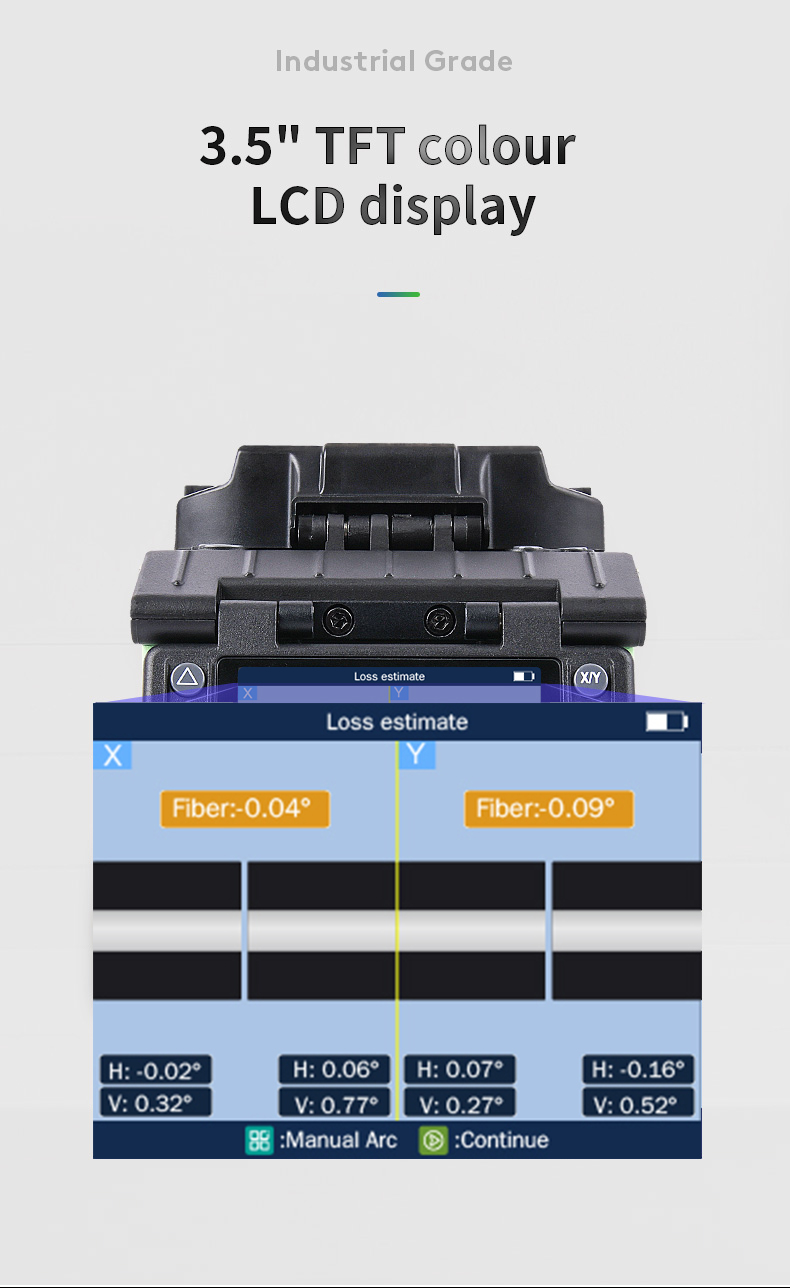 Komshine GX39 Fusion Splicer Fusionadora Fibra Óptica Soudeuse Fibra óptica  FTTH Máquina de empalme óptico con cuchilla